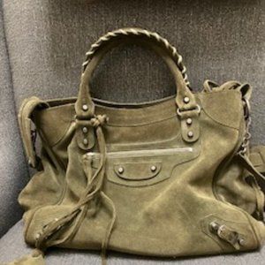 🌿 Authentic Balenciaga Velo Suede Handbag